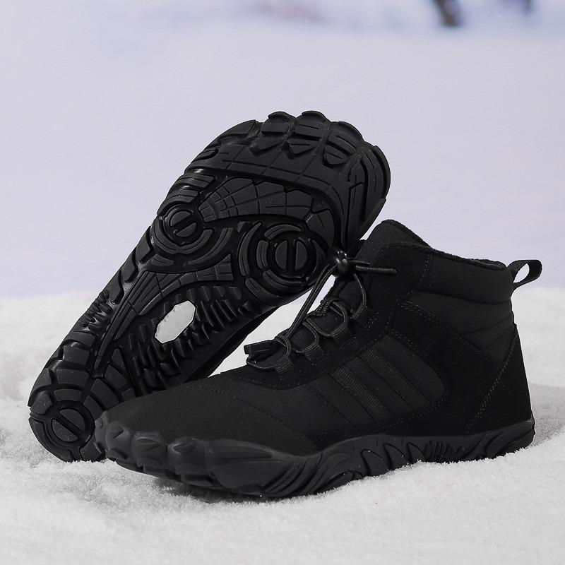 Outdoor Casual Velvet Winter Thermal Shoes Thickened Mountaineering Cotton Shoes Five-finger Large-size Wear-resistant Snow Boots