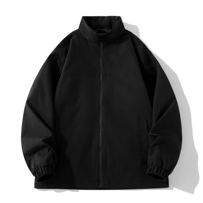 Spring and Autumn Splicing Contrasting Color Stand-up Collar Jacket Men's Jacket Versatile Clothes Casual Couple Jacket