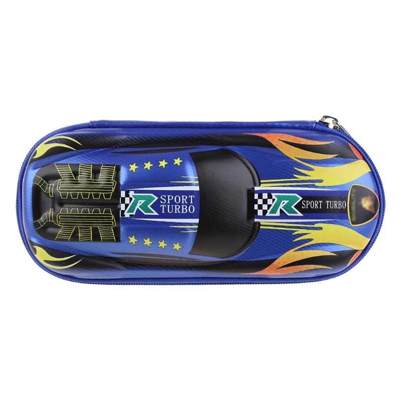 

Large Capacity Cartoon Pencil Bag Pen for Case Zipper Lock with Hidden Storage Grids for Students Office School 1 небо синє кольору