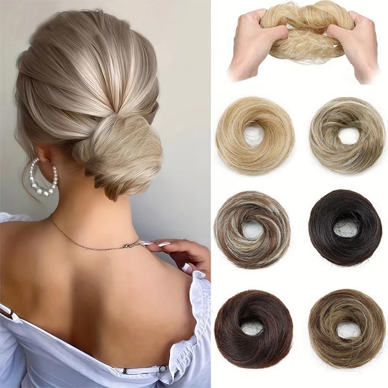 1PC Natural Durable Wig Soft Hair Realistic Straight Lazy-Friendly Hair Seamless Tie Voluminous