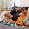 1pc Eagle, Ocean Sunset Blanket Lightweight Blanket Throw Blanket For Sofa, Bed, Travel, Camping, Livingroom, Office, Couch, Chair yy251010014