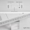 Desk Clock with Atmosphere Lights Modern Electronic Clock USB Charging Port Large Display for Bedroom Home Living Room Office