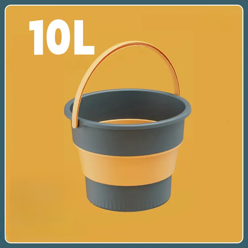 5L/10L Portable Folding Bucket Thickened Plastic Bucket for Fishing Camping Folding Bucket Bathroom Kitchen Camp Bucket