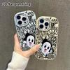 Phone Case: 2D Flat Design Suitable for iPhone 18 17 16 15 14 13 Pro Protective Case, Couple Style, Little Ghost, Christmas and Halloween Gifts