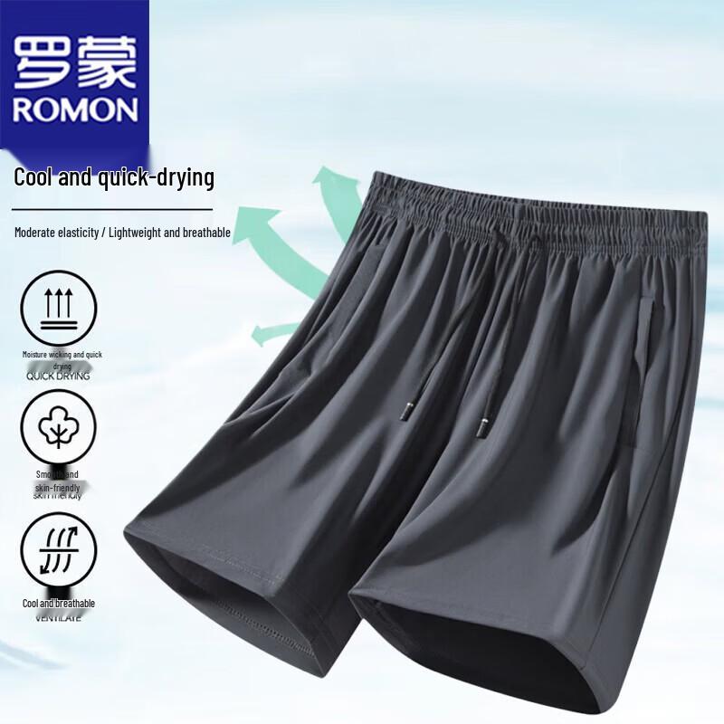 

ROMON Men s Ice Silk Breathable Quick-Dry Casual Sport Shorts 6XL