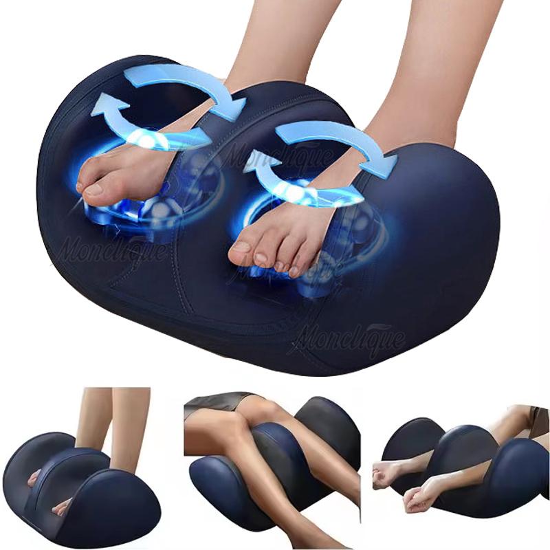 Binchi Health Electronics Blue Electric Foot Massager Plantar Fascia Roller Massage Body Muscle Relaxation Care Shiatsu With Heat Kneading Air Compression Tool