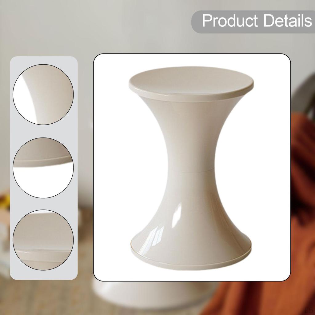 Sanduhrform Aufbewahrung Fußstütze Hocker 17,3x12,2 Zoll Schlichtes Design Kreativ für Badezimmer Stabiles Ende