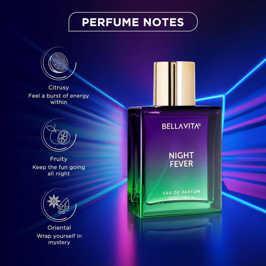 BELLAVITA Night Fever | Long Lasting Eau De Parfum 100ml Perfume for Man and Woman |