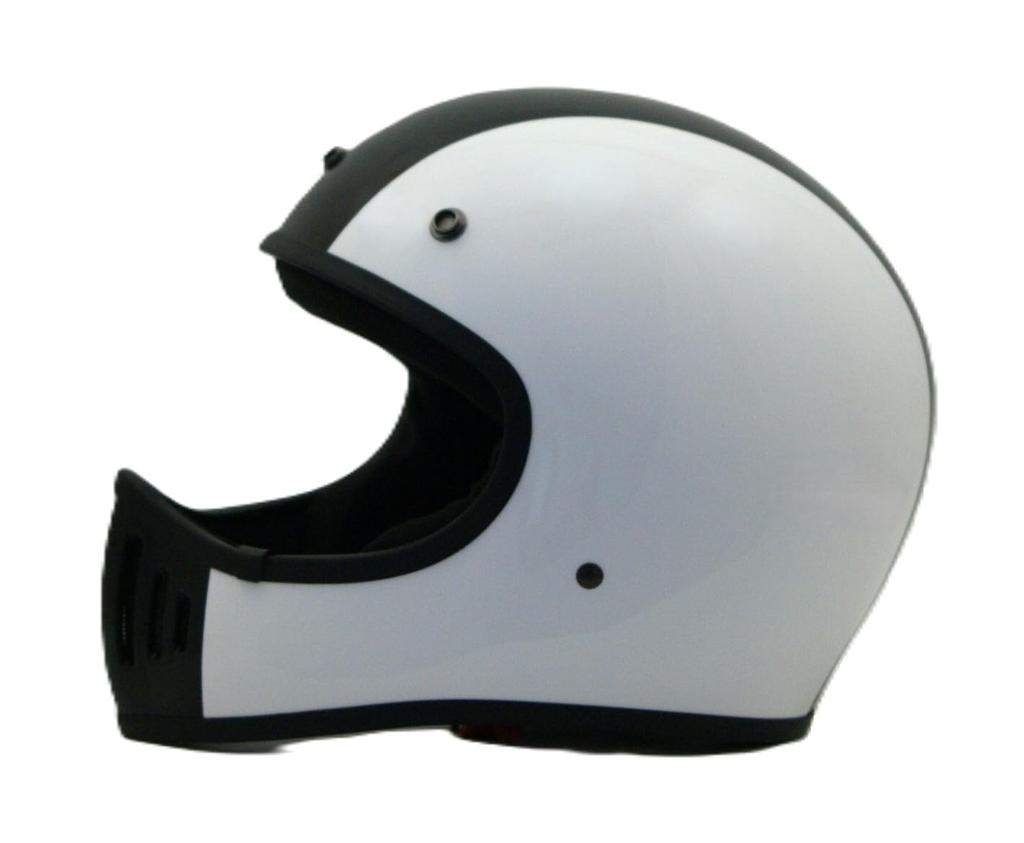 SunUp COBRA Full Face Motorcycle Size L White SM-002 Helmet, (59-60cm),