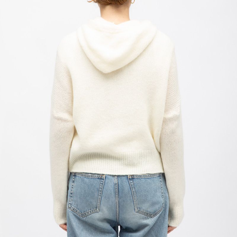 Pull blanc écru maylie à capuche Femme LA PETITE ETOILE