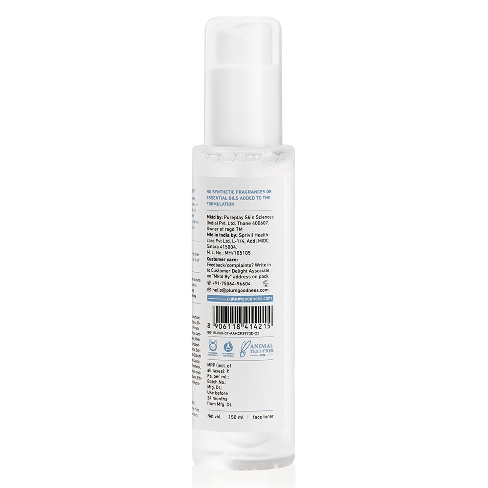 Plum Niacinamide Skin Care Combo Toner 150 Ml Moisturizer 50 G (Free Face Wash )Oil Control Unisex Daily Hydration Set