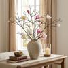 Large Artificial Magnolia Flower Handmade Real Touch Simulation Big Magnolia Realistic Plastic Faux Magnolia Branch Garden Decor