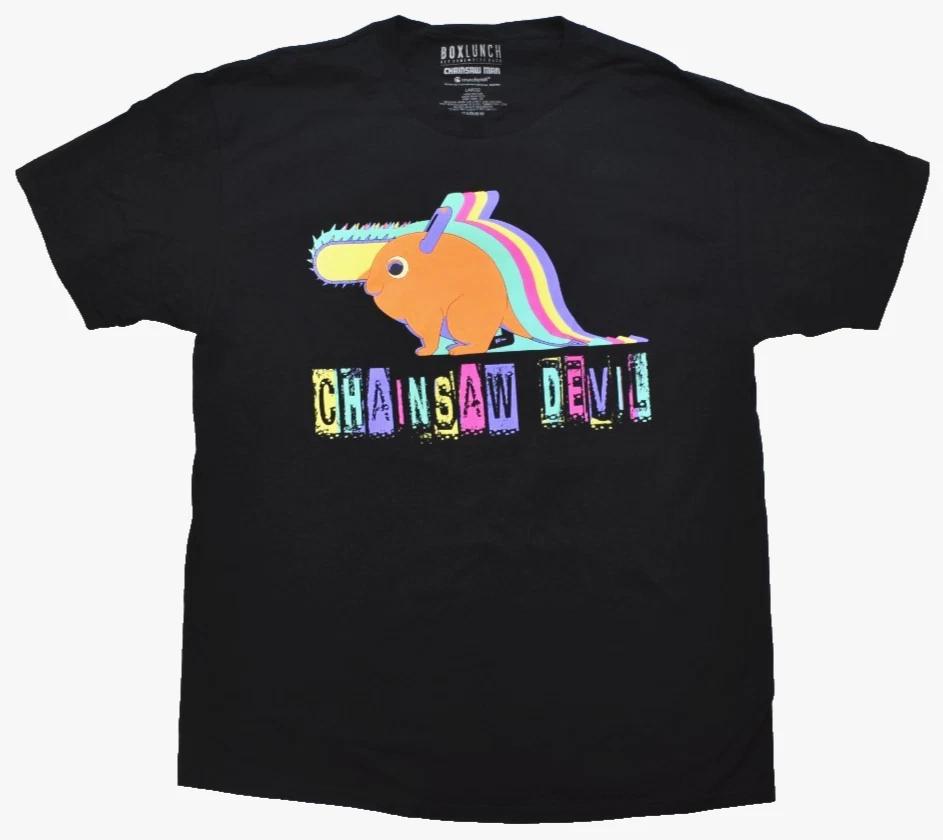 Chainsaw Man Pochita Chainsaw Devil Anime Black Shirt New Large 2XL