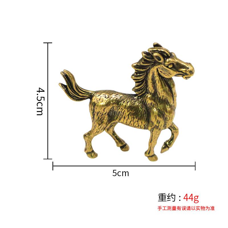 Wealth Tea Pet Wholesale Solid Brass Desktop Zodiac Lucky Small Figurines