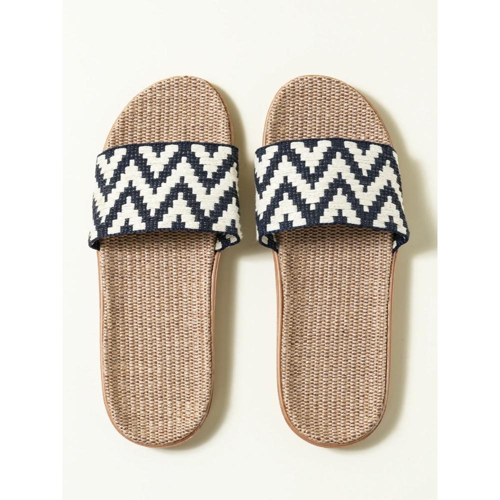 Daiso Rain Pattern Linen Slippers 270 Mm