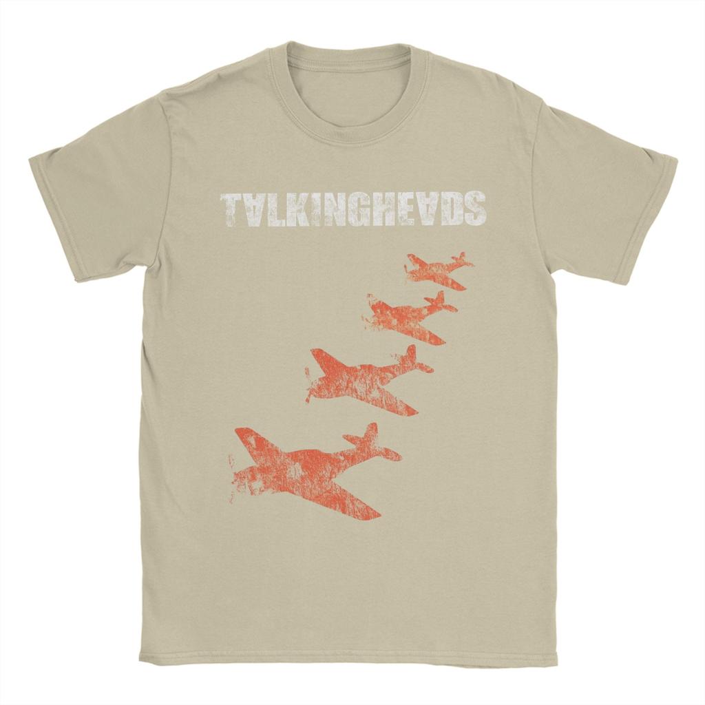 Talking Heads Planes T Shirts for Men Pure Cotton Humor T-Shirts Round Collar  Tees Short Sleeve Tops Gift Idea