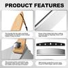 Pizza Shovel Aluminum Pizza Scraper 12inch Metal Pizza Spatula(12"x14") With a Swing Cutter and a Foldable Wooden Handle Suitable for Baking