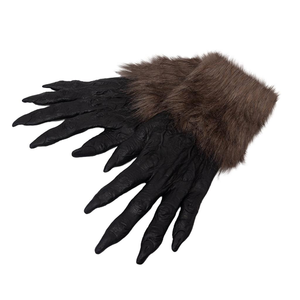 Halloween Animal Gloves, Plush LatexGhostClaw Covers, Escape Room, Haunted House ThemePark Horror Costume Props