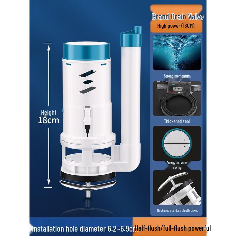 

HANDUNYOU Toilet Inlet and 18cm Drain Valve Set