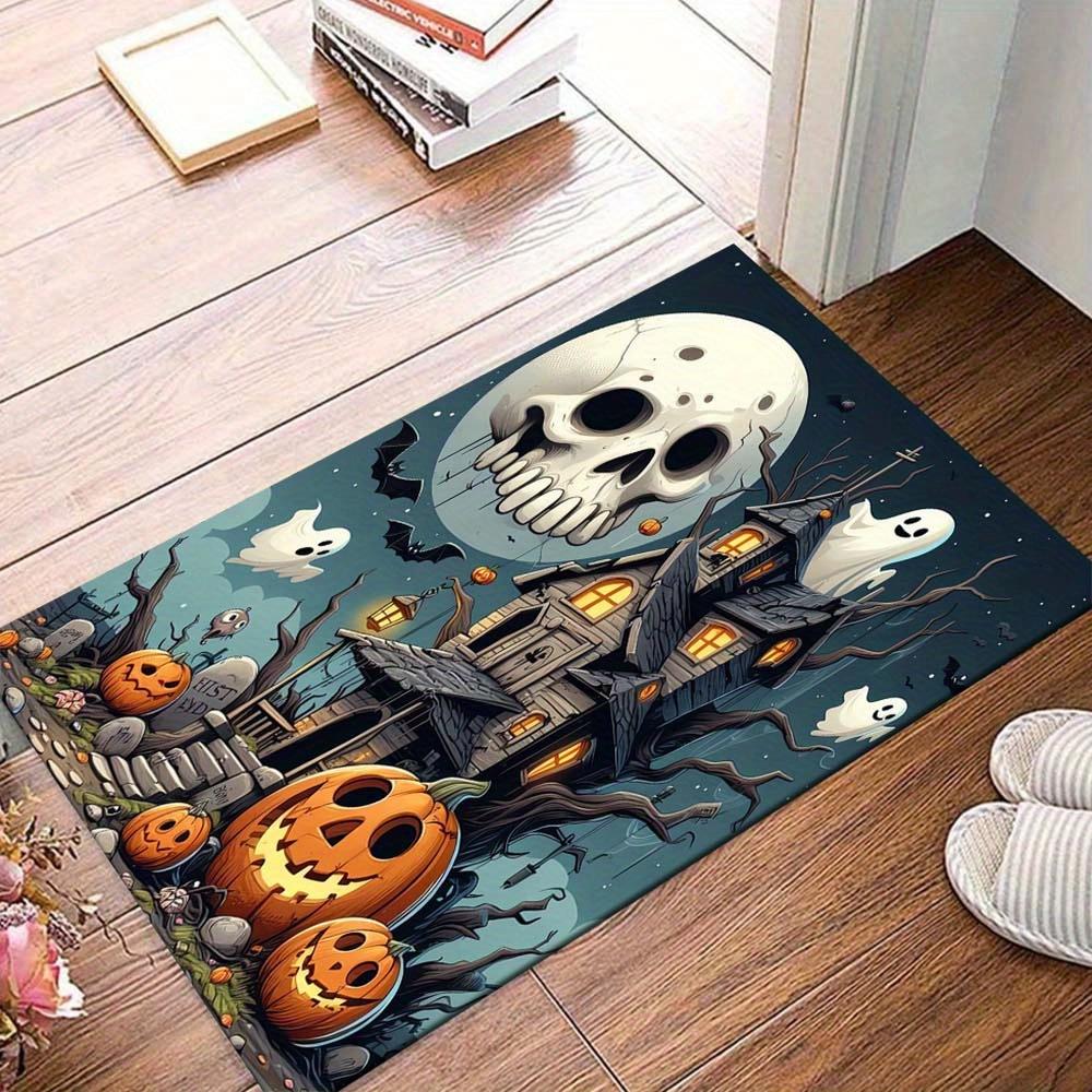 

1pc Scary Castle Area Rug, Slip-Resistant, Easy-Clean, Stain-Resistant, Perfect for Cozy Living Rooms, Bedrooms, Kitchens, Offices, and Holi 60cm by 90cm