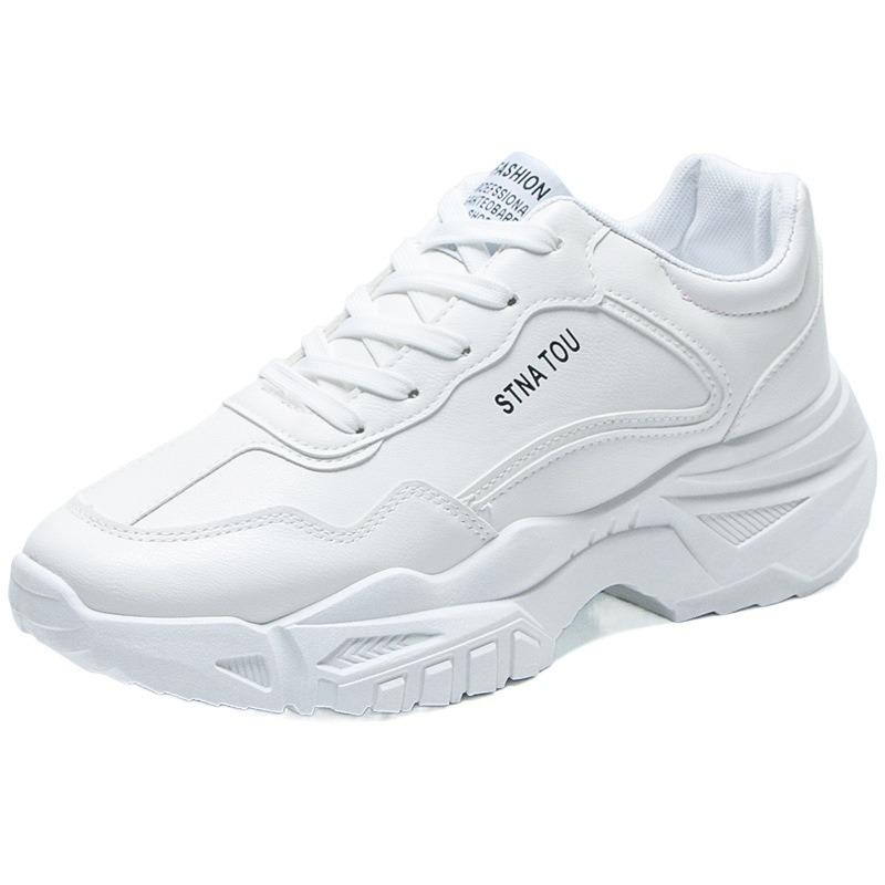 Thick Sole Clunky Sneakers Male Fashion Heighten Platform Shoes Solid Color Sports Walking Shoe Casual Running Men Shoes 2024