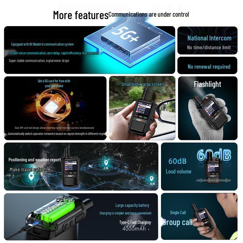 KSUN TFSI Public Network Walkie-Talkie (CN Version)