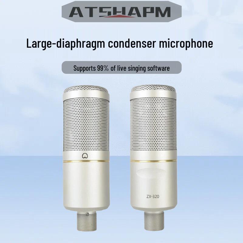 ZX320 Condenser Microphone 48V for Conference, Broadcast, Singing, and Recording