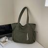 New Corduroy Simple Shoulder Bag Fashi Striped Wrinkle Design Casual Handle Bag for Women Casual and Versatile Storage Bags