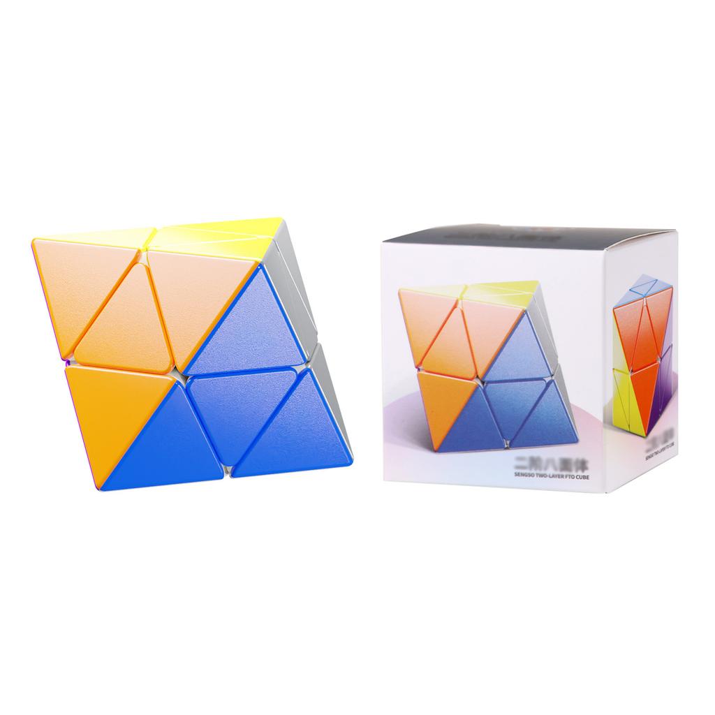 Sengso Fto M Face Turning Octahedron 2X2 3X3 Speed Cube Octahedron Stickerless Competition Cube Puzzle Logic Training Gift