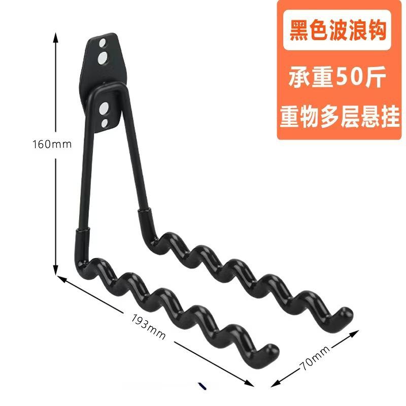 Warehouse Heavy-duty Wall Storage Metal Garage Hooks, Drilled Iron Art Load-bearing Bicycle Wall Hooks