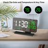 6.6  Large Display Digital Desk Clock, Dual Alarm Clock with Indoor TemperatureCelsiusDate, USBCelsiusType-C Charging Ports, 6-  Dimmer, 5 Volume