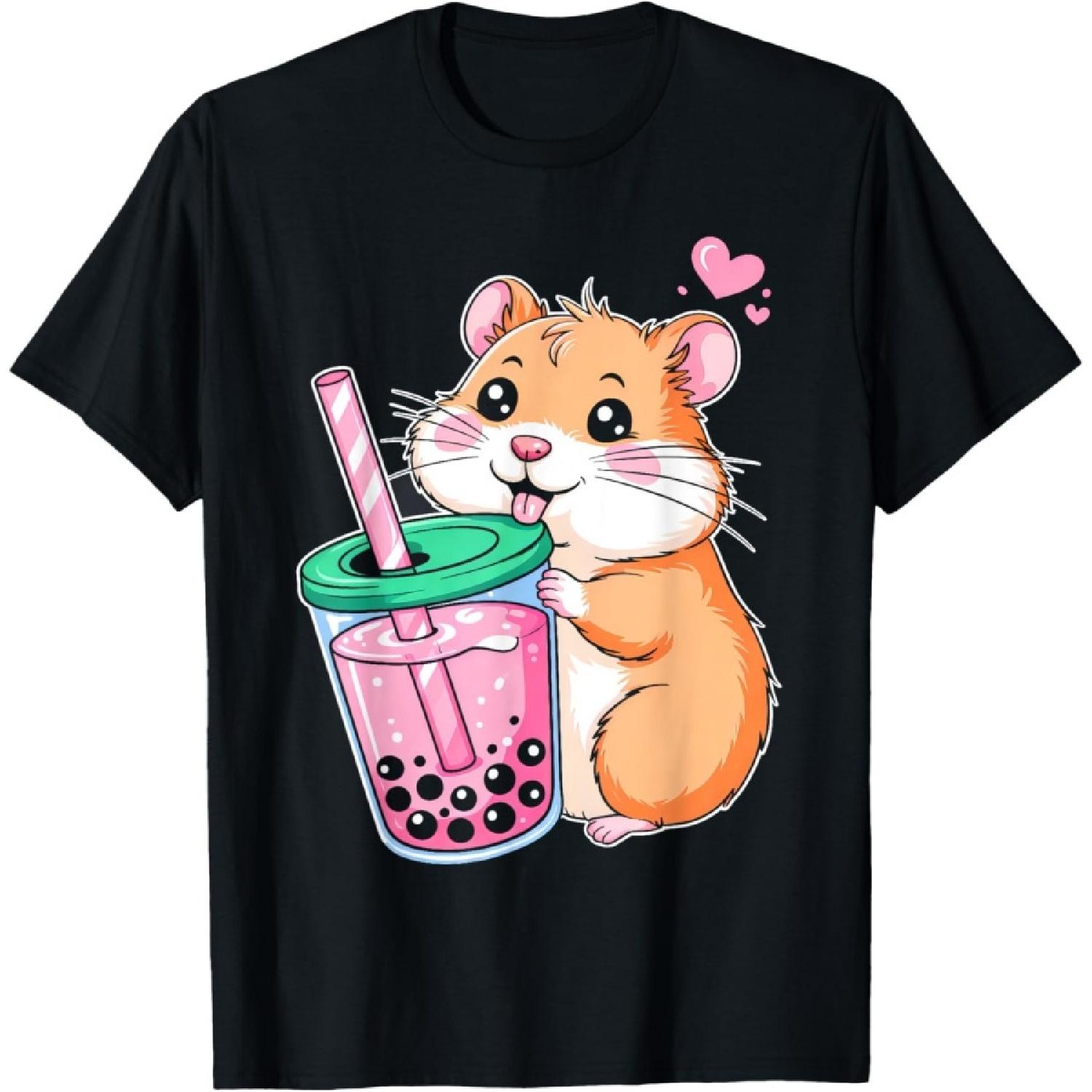 Напиток Боба Милый Хомяк Любитель Девочки Дети Женщины футболка с хомяком S