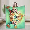 Soft Warm BlanketChild Camping Cupheads & Mugmans Bedding Throws Cartoon Flannel Bedspread For Bedroom Novelty Sofa Bed Cover