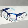 Übergroße quadratische Brille für Damen Trendiger Modestil Bunte Rahmen Gläser