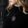 Witchcore Aesthetic Jewelry Vintage Gothic Necklace, Raven Pendant Bat Red Spooky Cosplay Rose Halloween Witchy for Women Everyday Dark Style Necklace