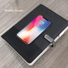 Custom Led Light Logo A5 Size Notepad 8000mah Wireless Charger Power Bank Combination Synthetic Leather Diary Notebook With Usb