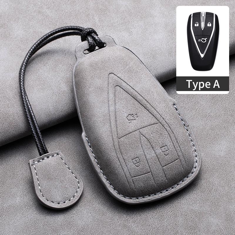 Leather Car Key Case Cover Fob For Changan CS35PLUS CS35 Plus CS55 PLUS CS75 PLUS Eado UNI-T UNI K Oushang X5 X7 EV 2019-2025