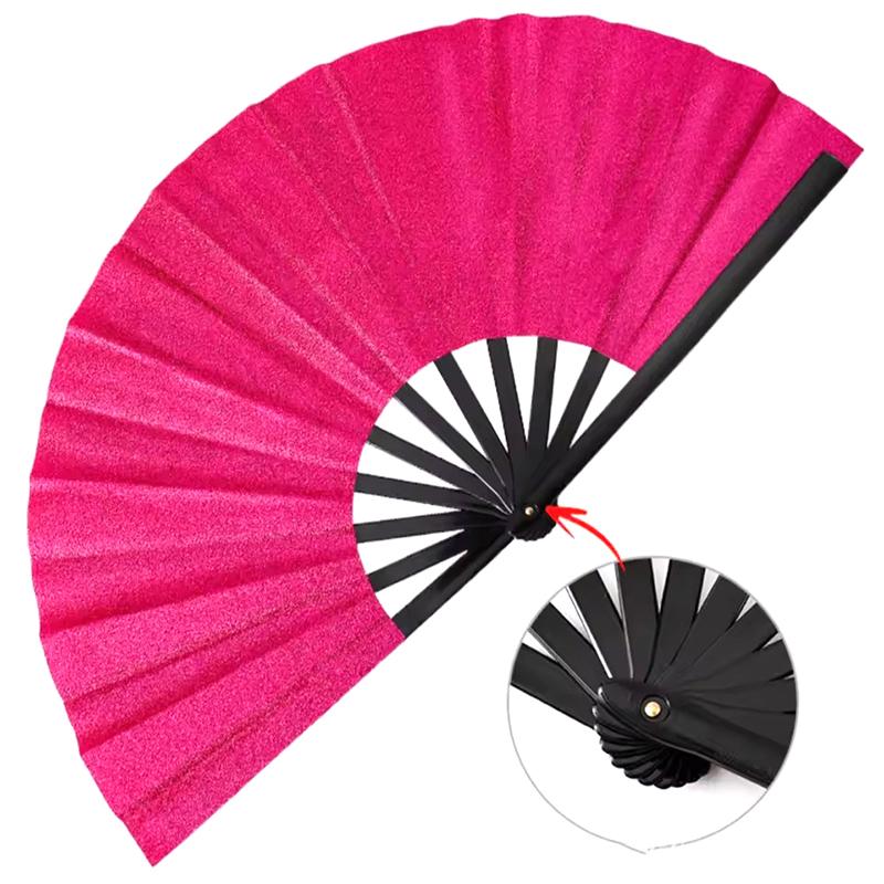 Bright Folding Fan Bright Color Rainbow Starry Sky In The Dark Festival Acting Hand Fans Women Girl Party Dancing Fan