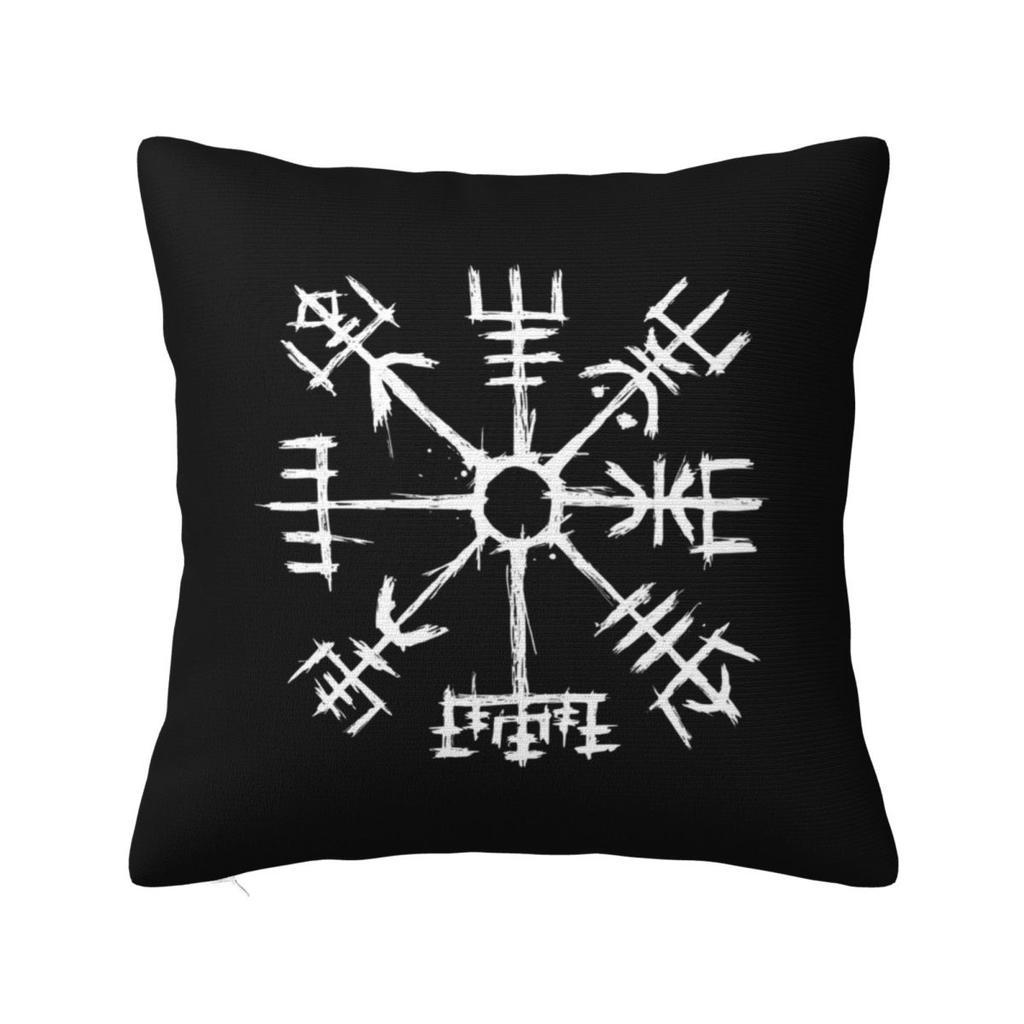 Viking Compass Vegvisir Square Pillowcase Cushion Cover Pillow Case Throw Pillow Cover for Home Bedroom Car