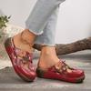 Summer new bag head cool slippers muffin bottom flower handmade thick-soled retro women's sandals