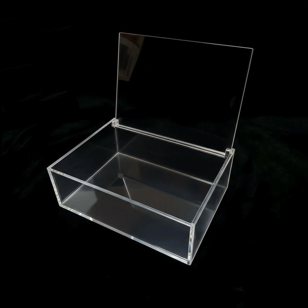 Square Cube Acrylic Box With Lids Stackable Design Transparent Container Transparent Case Clear Cube Box Decorative Use