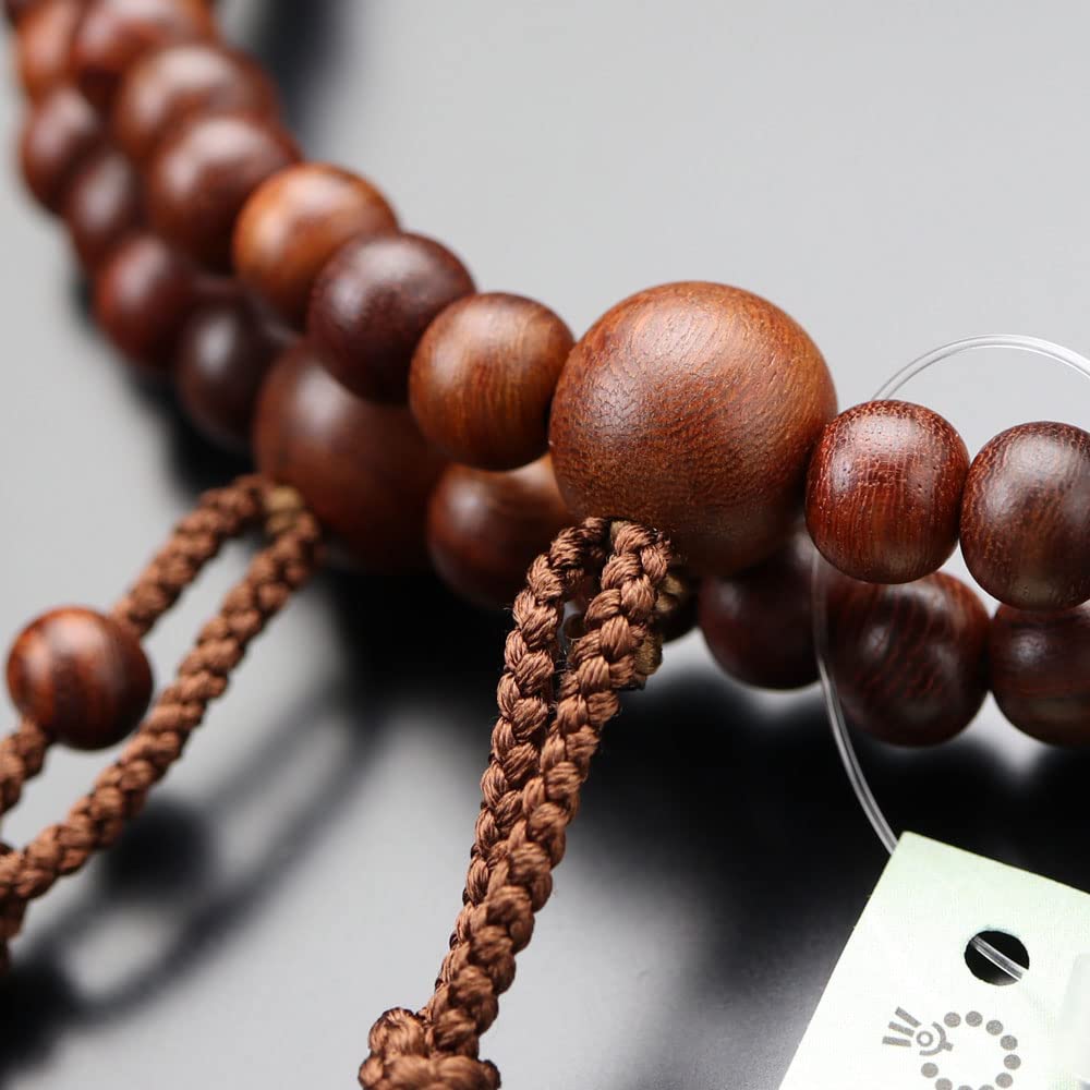 Nenju dot com Shingon sect prayer beads for men Shakuni rosewood pure silk Sanskrit tenbo prayer beads Kyoto prayer beads Kyoto distribution 108 beads