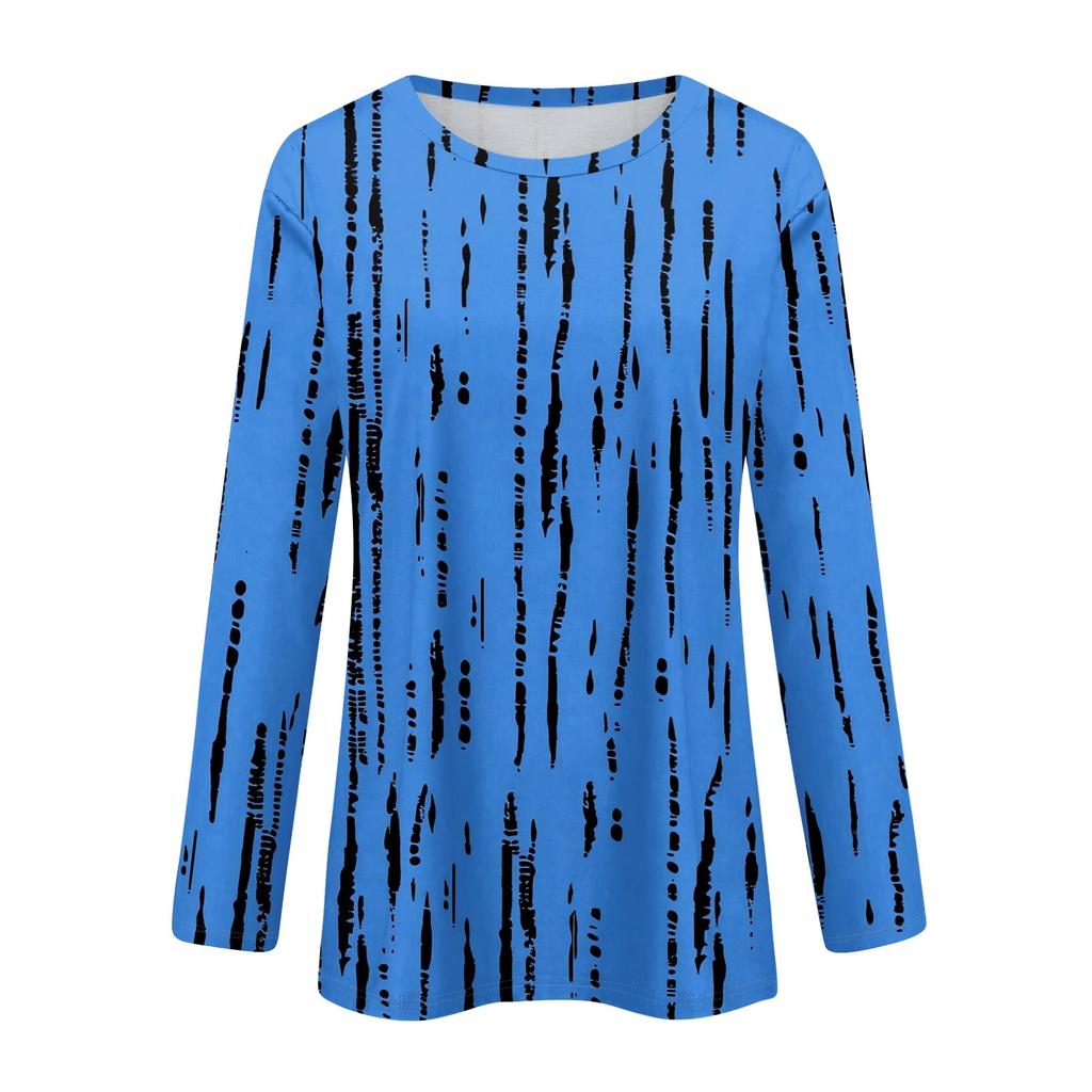 Košile s dlouhým rukávem pro ženy Roztomilý potisk Grafika Trička Halenky Běžné Velikosti Zásadní topy Pulovr