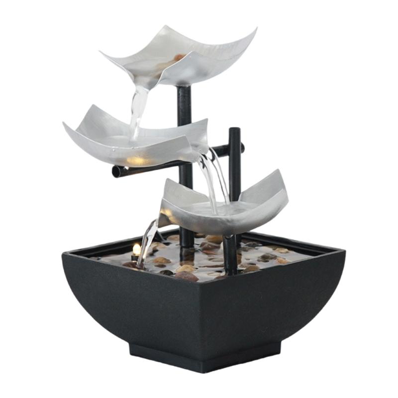 

Tabletop Water Fountain for Indoor Decors Relaxation Waterfall Indoor Relaxation for Office Home Decorations 1