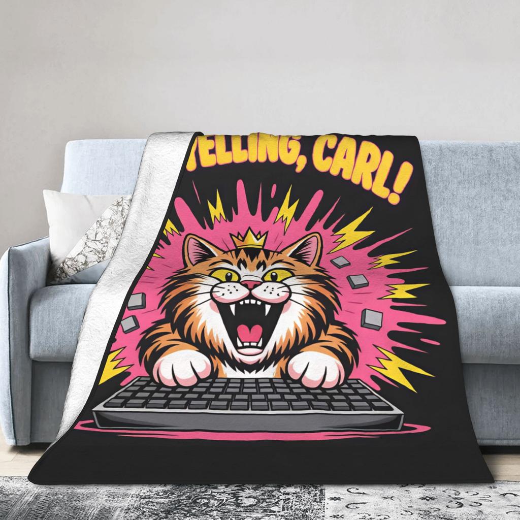 Dungeon Crawler Carl I am Yelling Carl Blankets Super Soft Print Plush Throw Blanket For Students Living Room Flannel Bed Cover