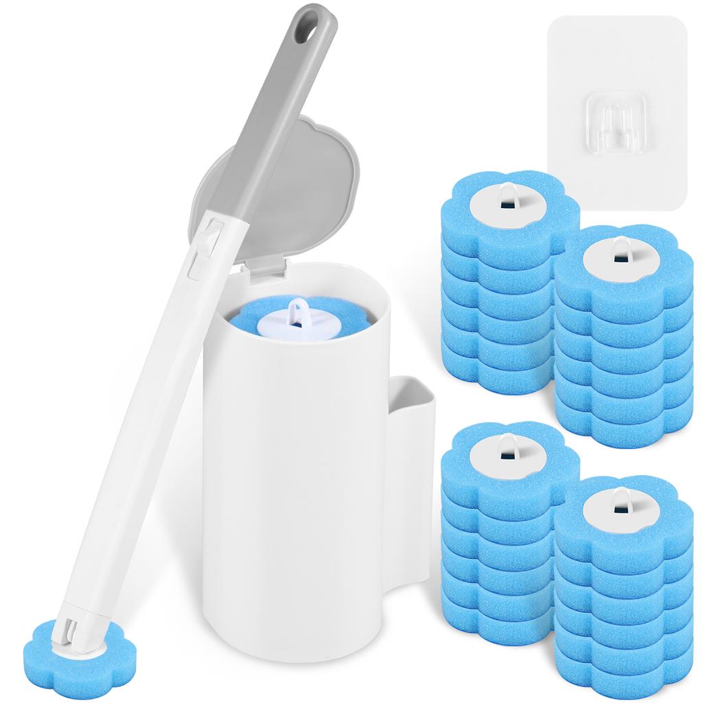 Toilet Brush Disposable Replacement Head Cleaning Kit Toilet Bowl Brush Long Handle Home Wc Accessories Tool
