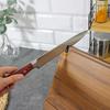 Wooden Magnetic Knife Stand With Sharpener 3770