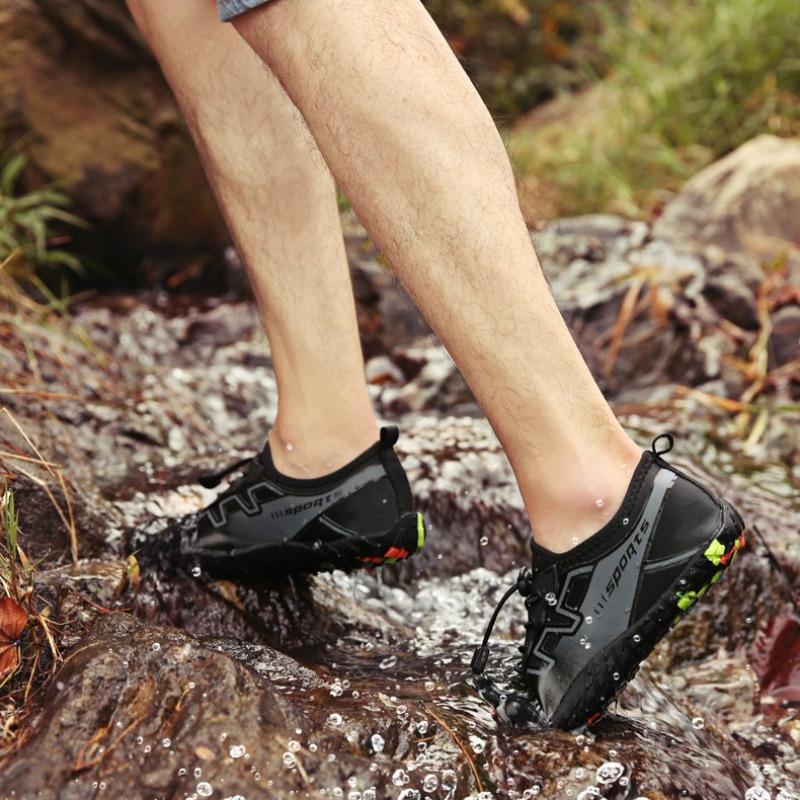 Modische Outdoor-Flussverfolgungs-Schuhe für Männer und Frauen Atmungsaktive Fitness-Sport-Wanderschuhe für Herren Rutschfest Amphibisch Angeln Strandschuhe