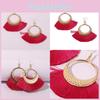 Ethnic Long Artistic Tassel Earrings Alloy Pendant Women Jewelry Travel For