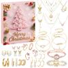 Christmas Countdown Calendar 24 Days Christmas Countdown Advent Calendar Necklace Bracelet Earrings Christmas Gifts